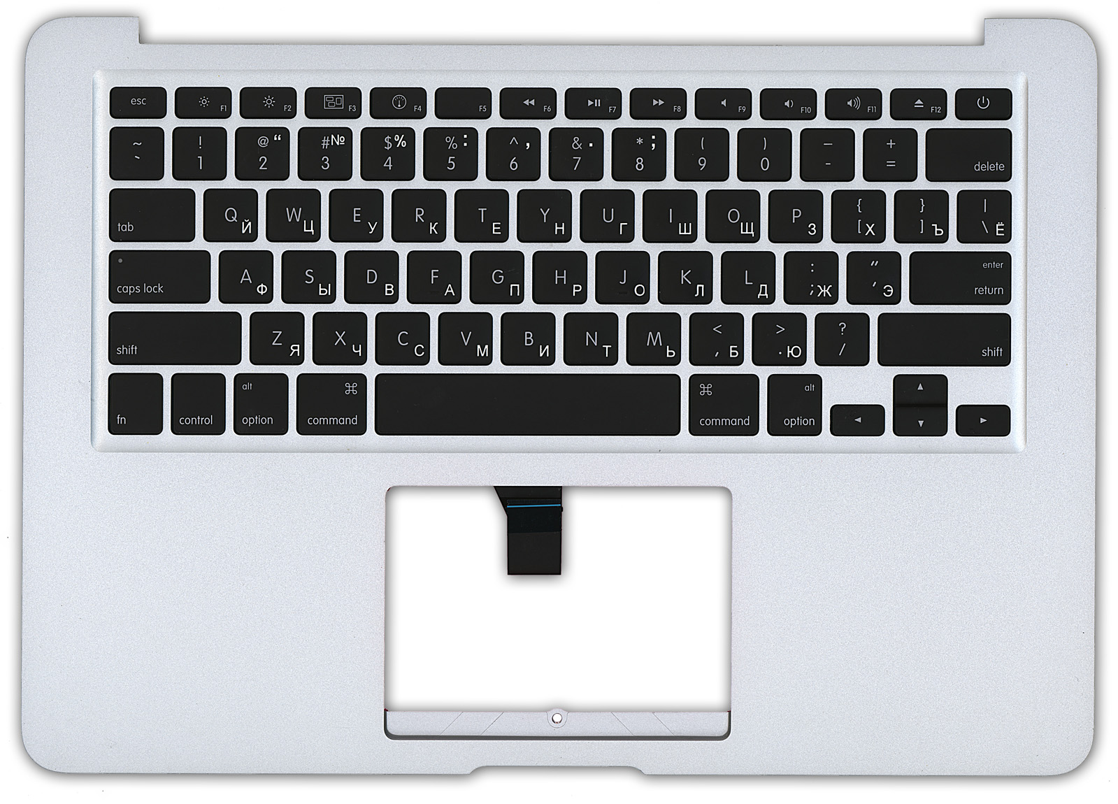 Топкейс для MacBook A1369 2010 серебристый без подсветки плоский ENTER
