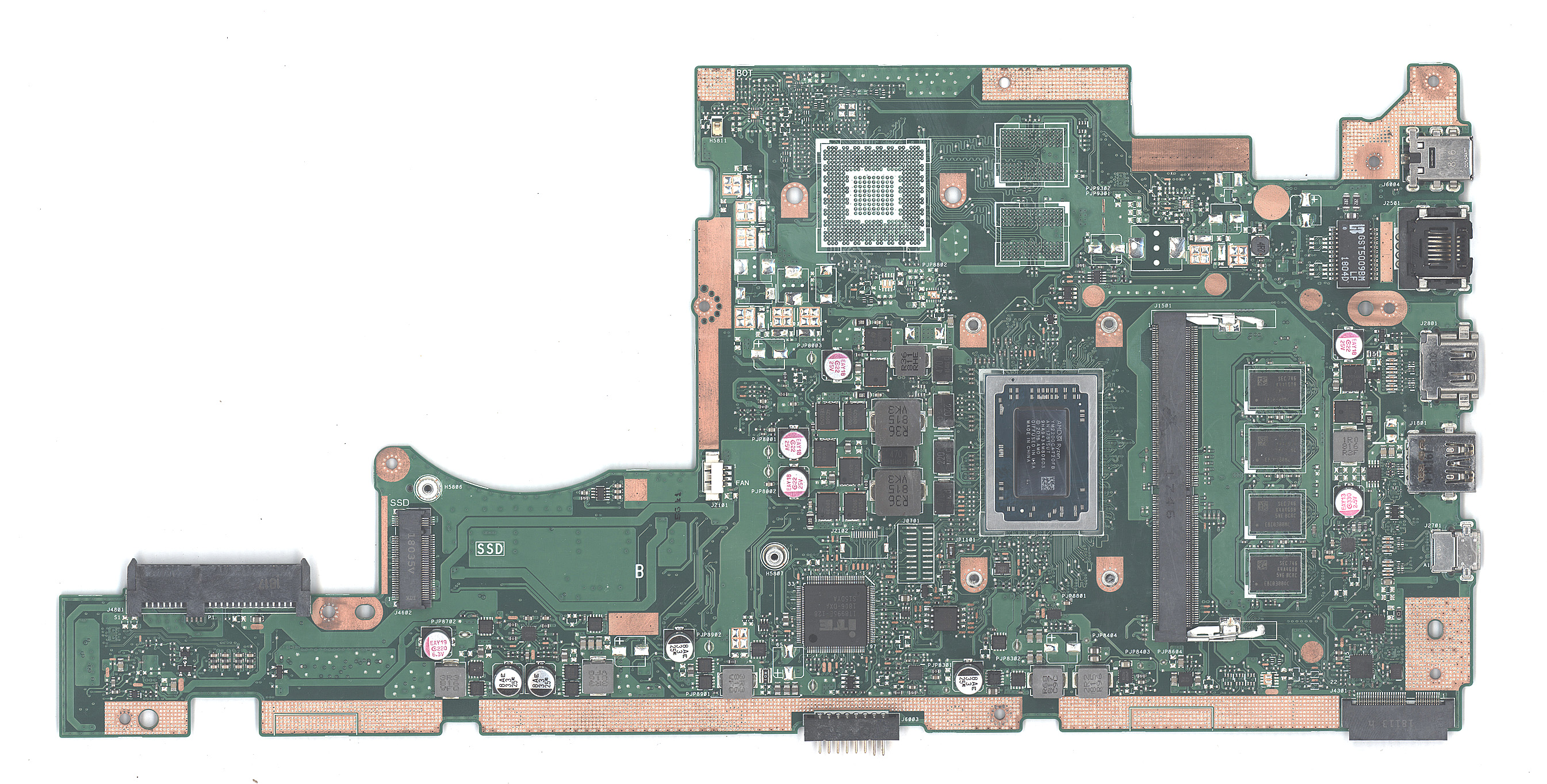 Материнская плата для Asus X505ZA 4G/R3-2200U 90NB0I10-R00030
