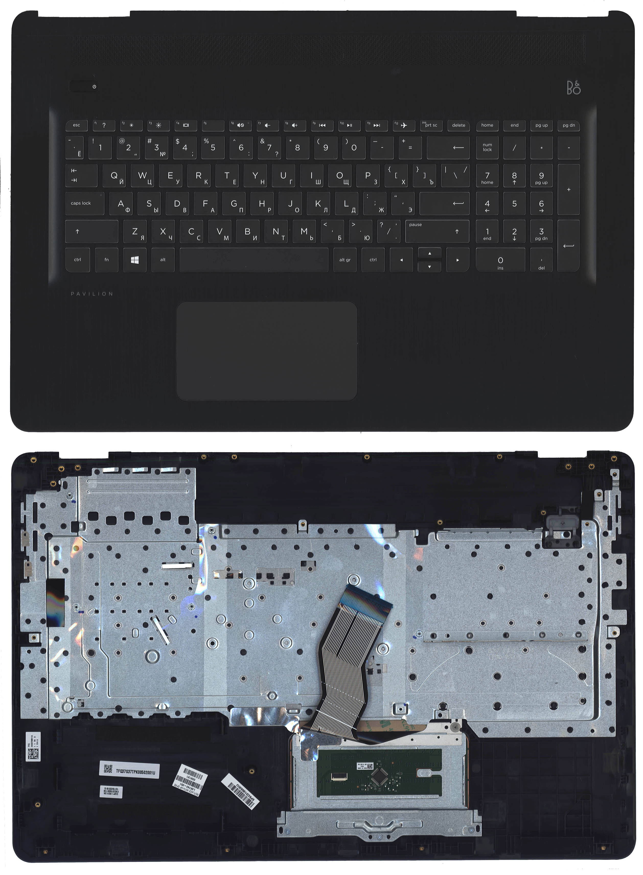Топкейс для HP Pavilion 17-AB черный