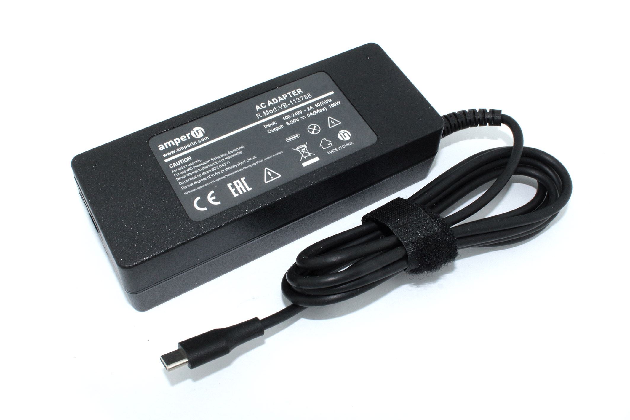 Блок питания (сетевой адаптер) Amperin 5V 3A - 20V 5A 100W Type-C