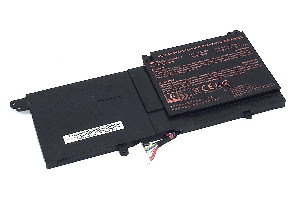 Аккумуляторная батарея для ноутбукa Clevo N130BU Sager NP3130 (N130BAT-3) 11.4V 36Wh
