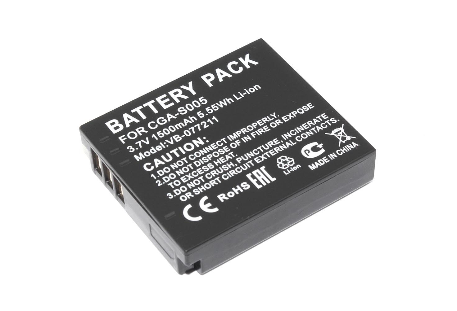Аккумуляторная батарея для фото и видеокамеры Panasonic Lumix DMC-FS1 (CGA-S005) 3.7V 1500mAh Li-ion