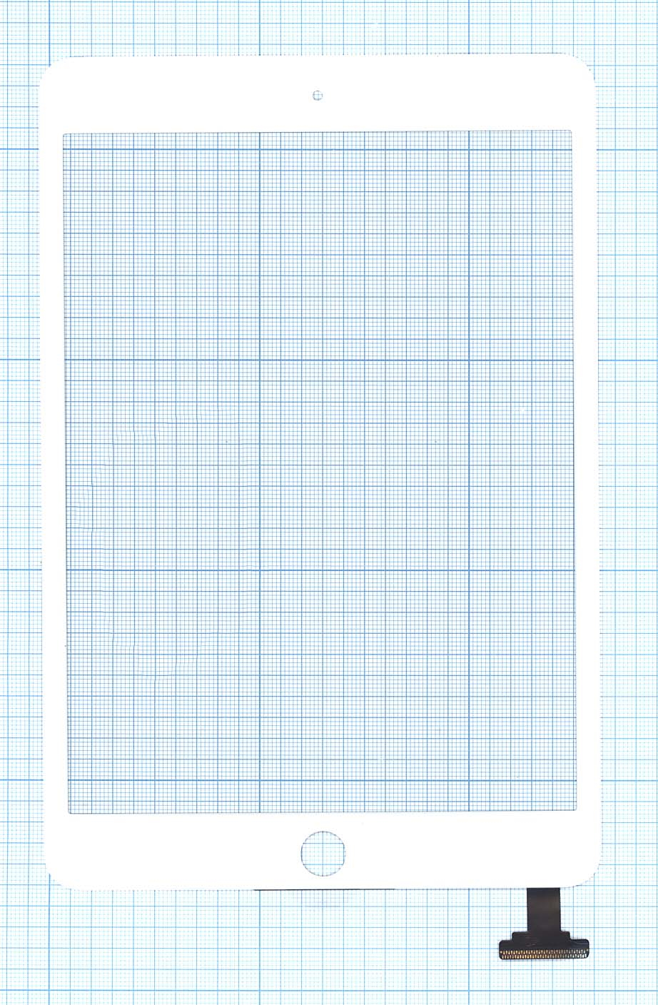 Сенсорное стекло (тачскрин) Ipad mini 3 (retina) no IC (A1599, A1600) белое OEM