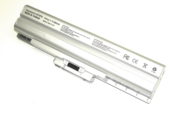 Аккумуляторная батарея для ноутбука Sony Vaio VGN-AW, CS FW (VGP-BPS13) 7800mAh OEM серебристая