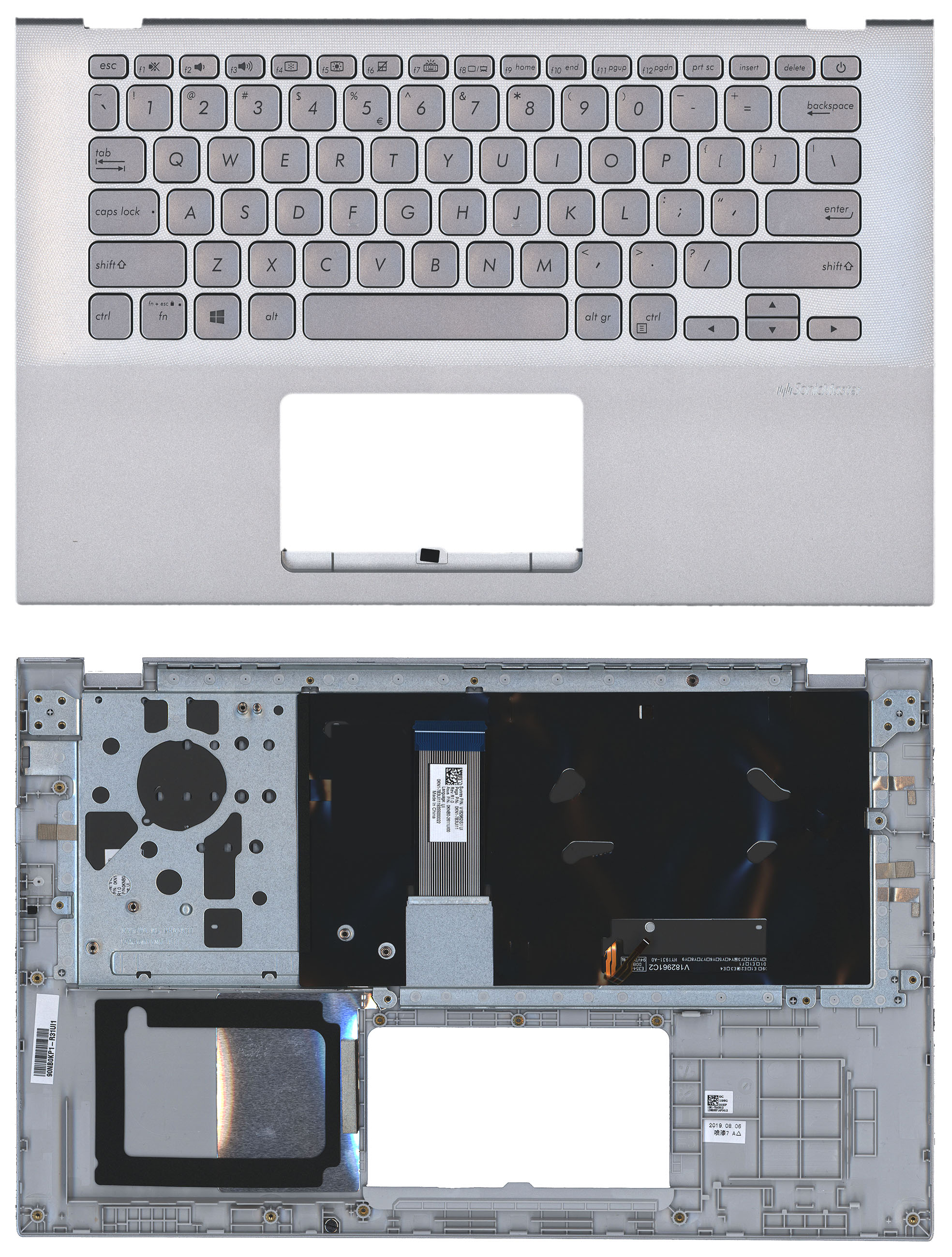 Топкейс для ноутбука Asus X412UA серебристый 90NB0KP1-R31UI1