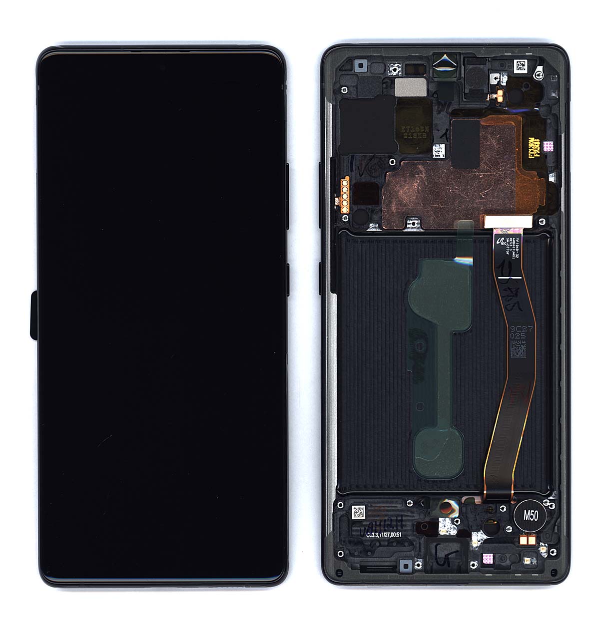 Дисплей для Samsung Galaxy S10 Lite SM-G770F в сборе с тачскрином и рамкой черный