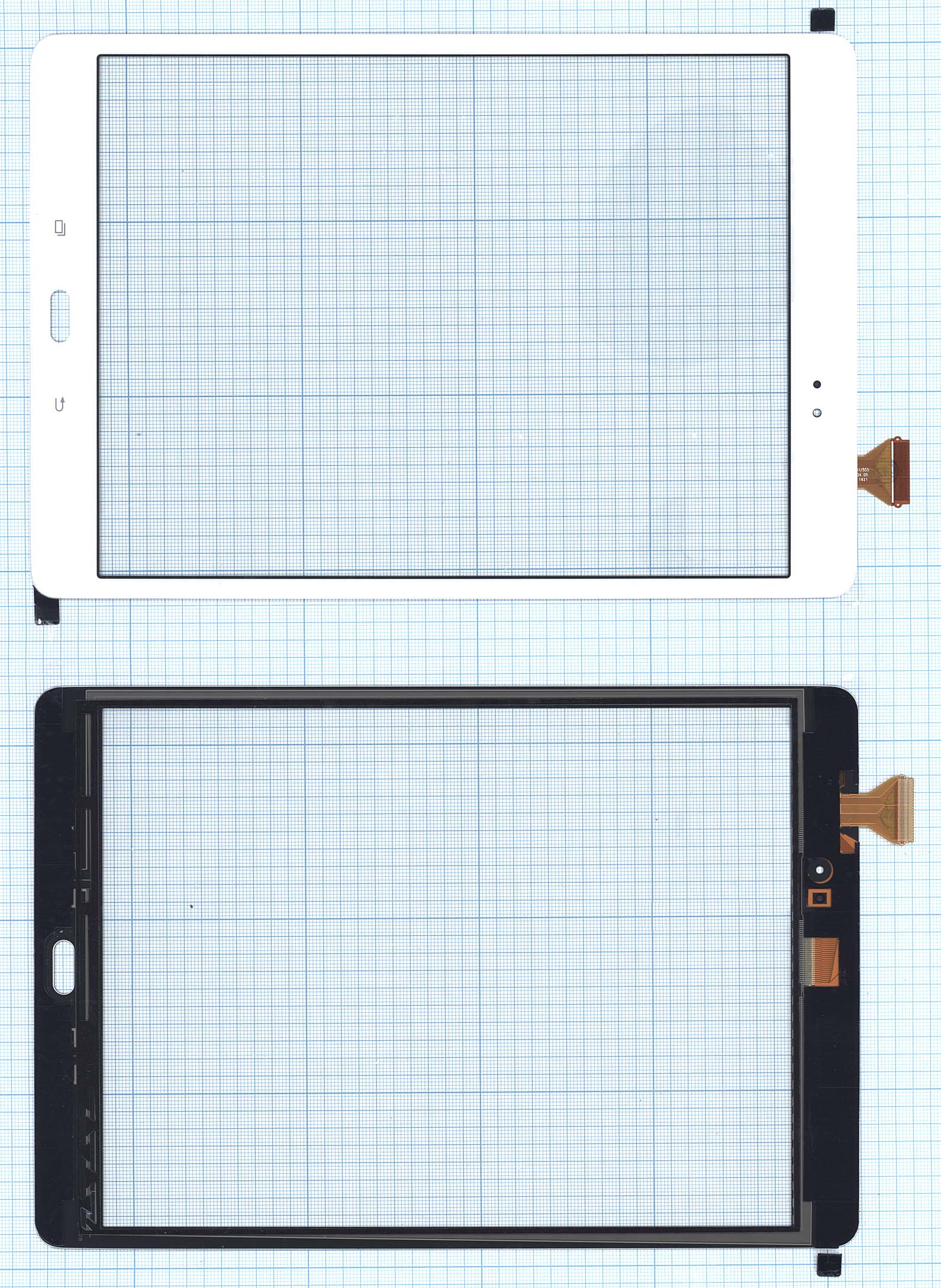 Сенсорное стекло (тачскрин) для Samsung Galaxy Tab A 9.7 SM-T550 белое