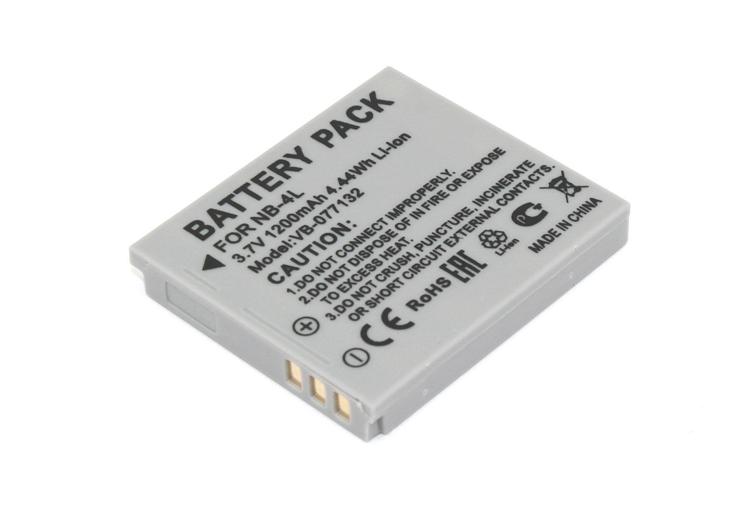 Аккумуляторная батарея для фотоаппарата Canon Digital IXUS (NB-4L) 3.7V 1200mAh Li-ion