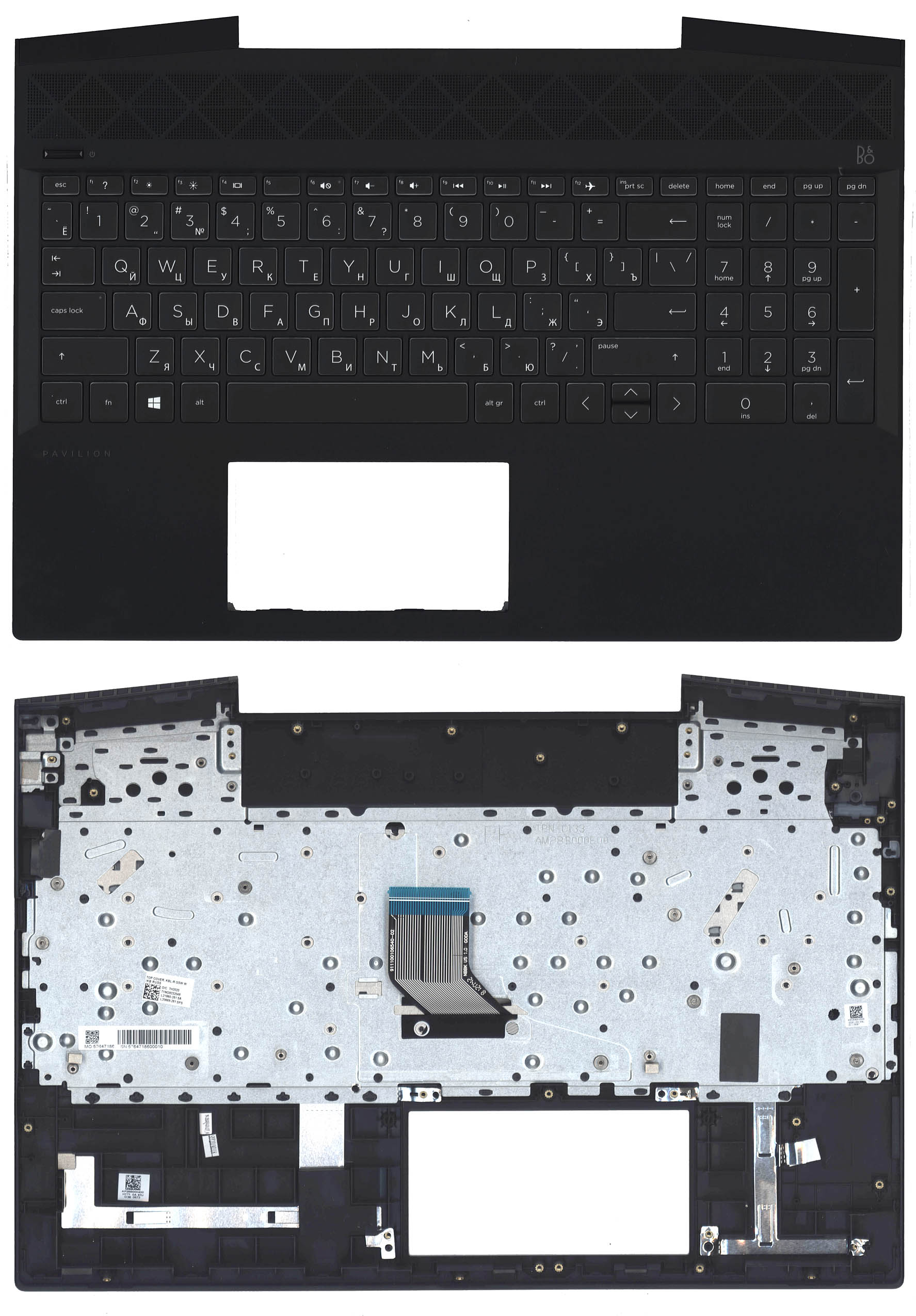 Топкейс для HP Pavilion Gaming 15-CX без подсветки