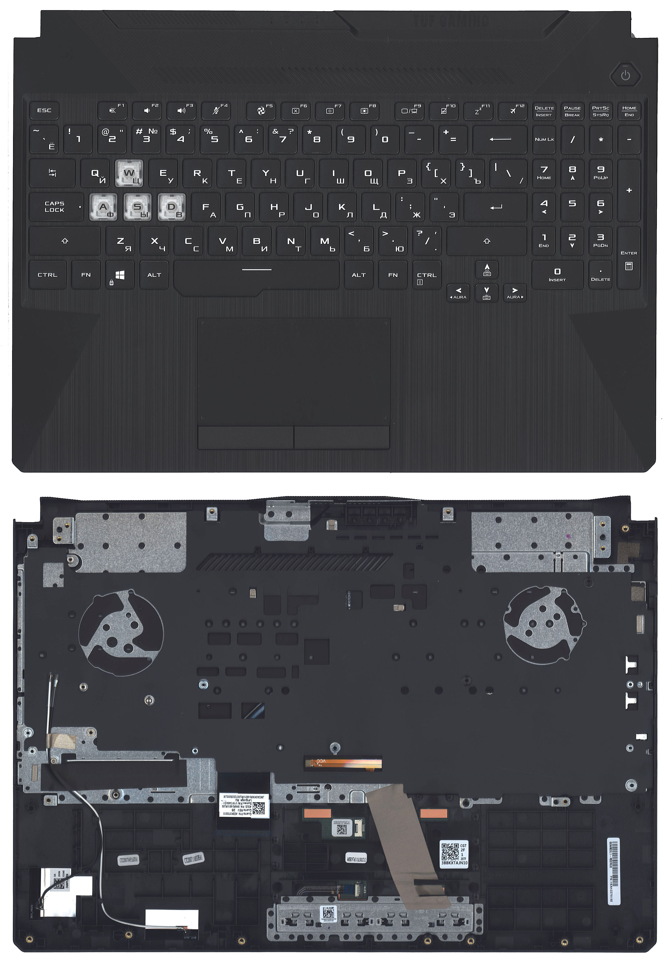 Топкейс для Asus TUF Gaming A15 FA506 черный 90NR03L1-R32RU0