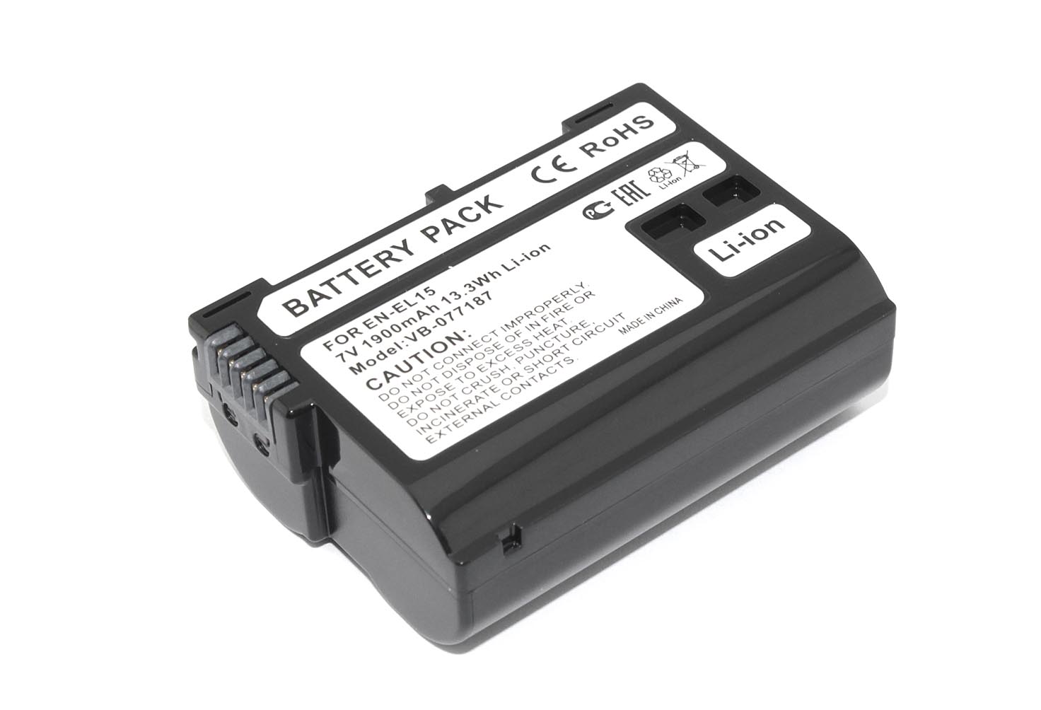 Аккумуляторная батарея для фотоаппарата Nikon 1 V1, D600, D610 (EN-EL15) 7V 1900mAh Li-ion