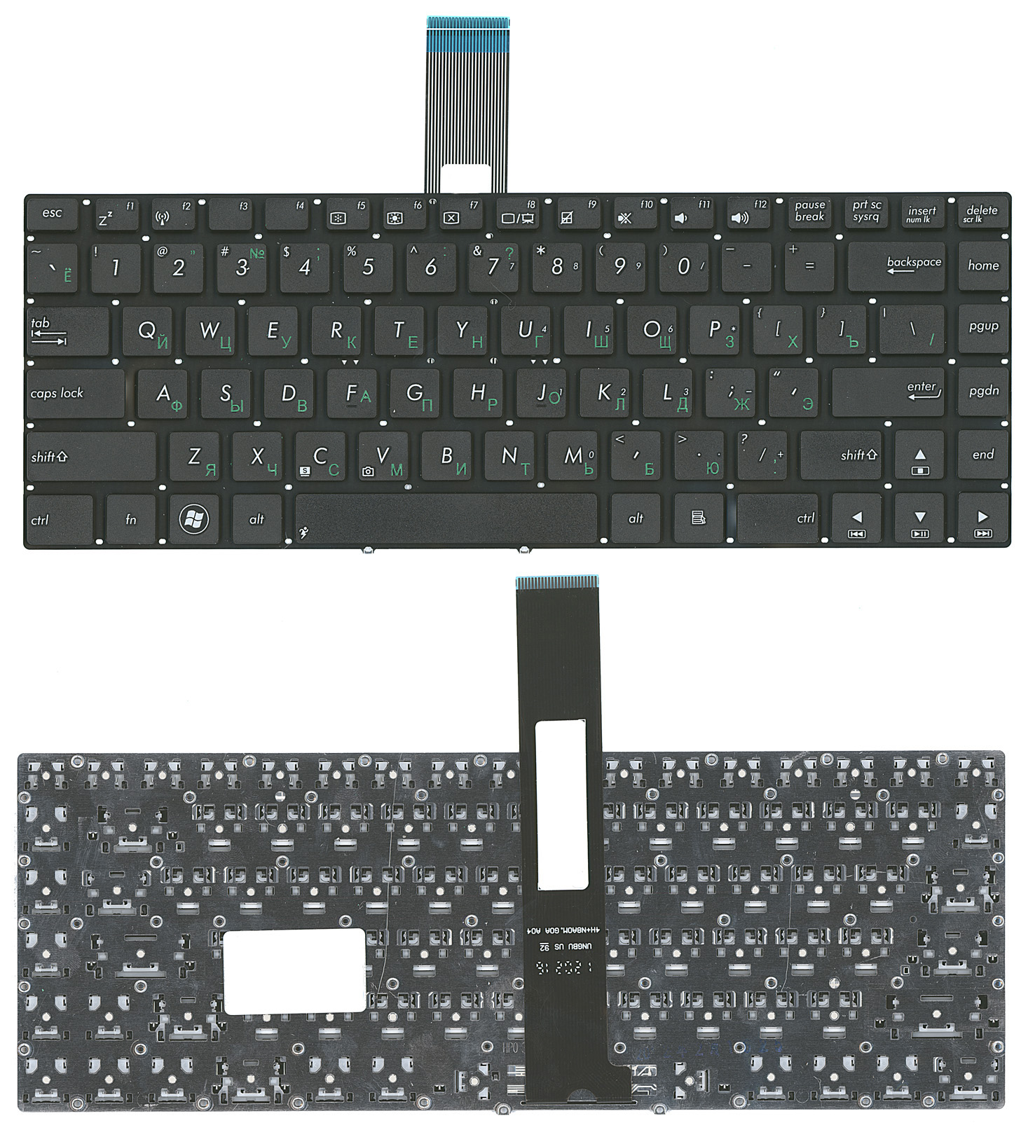 Клавиатура для ноутбука Asus N46 U46 K45 черная без рамки