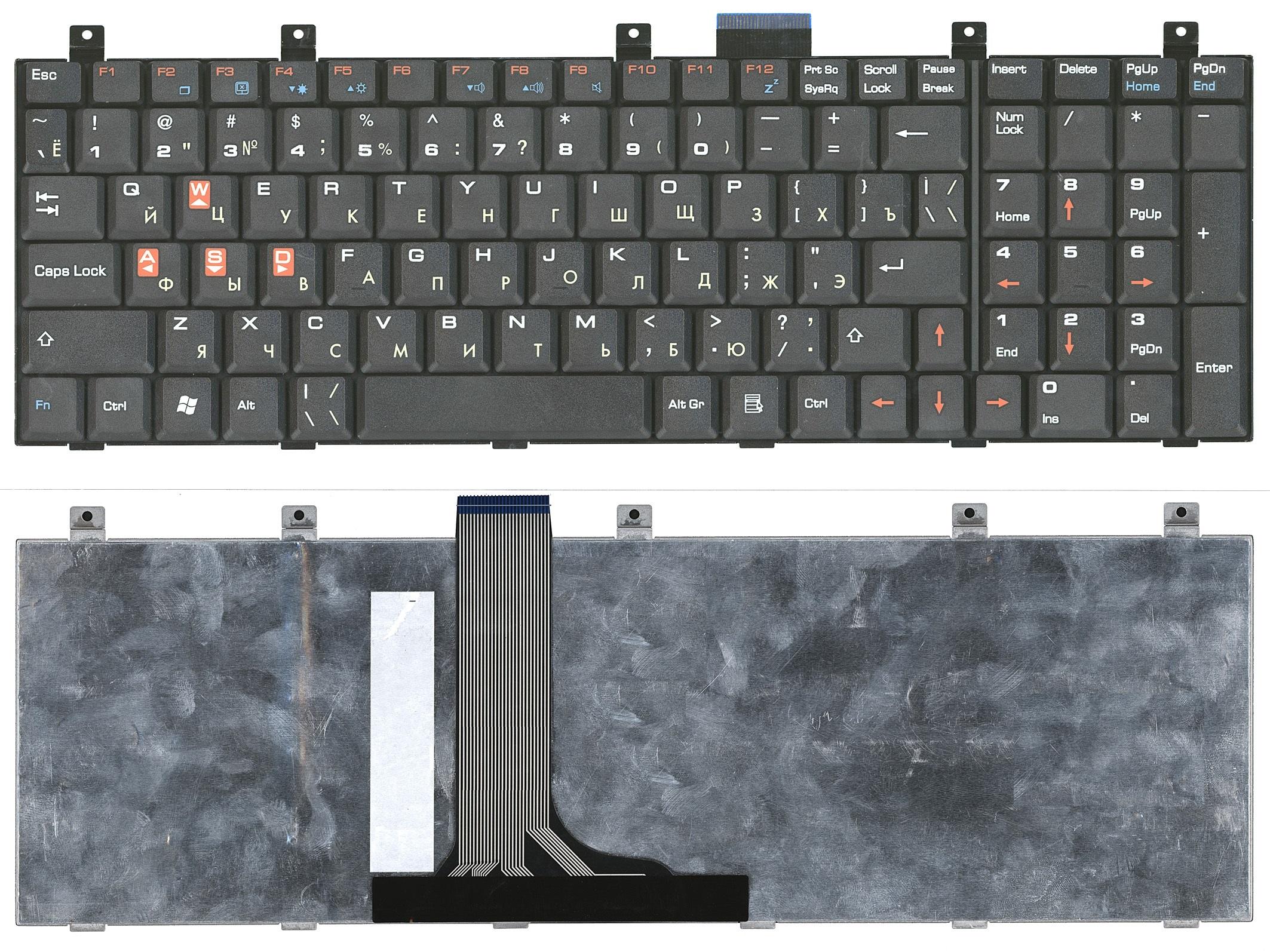 Клавиатура для ноутбука MSI ER710 EX600 EX610 EX620 EX623 EX630 EX700 черная Game Edition