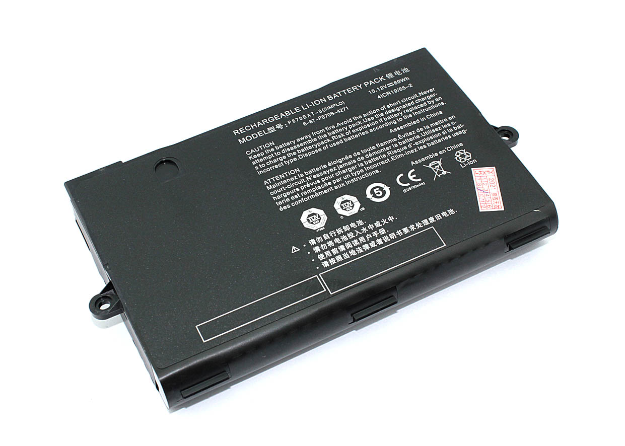 Аккумуляторная батарея для ноутбука Clevo P870TM (P870BAT-8) 15.12V 6000mAh