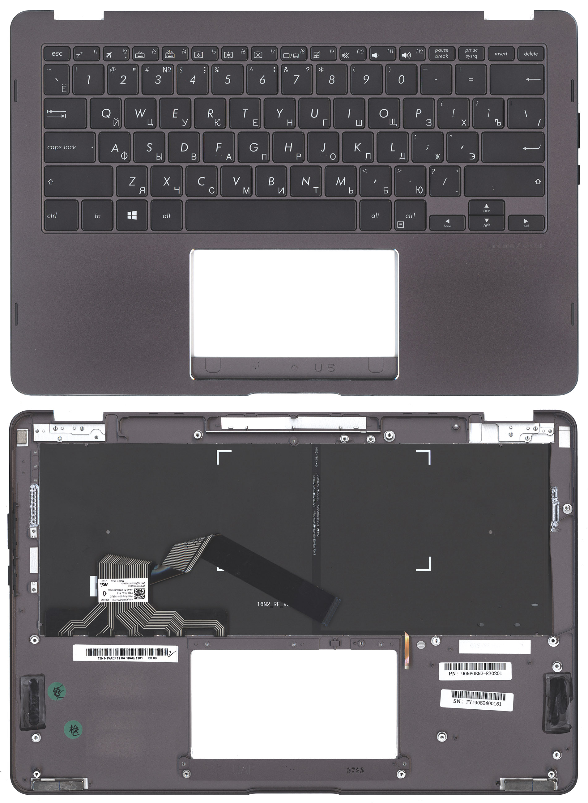 Топкейс для Asus UX370 черный