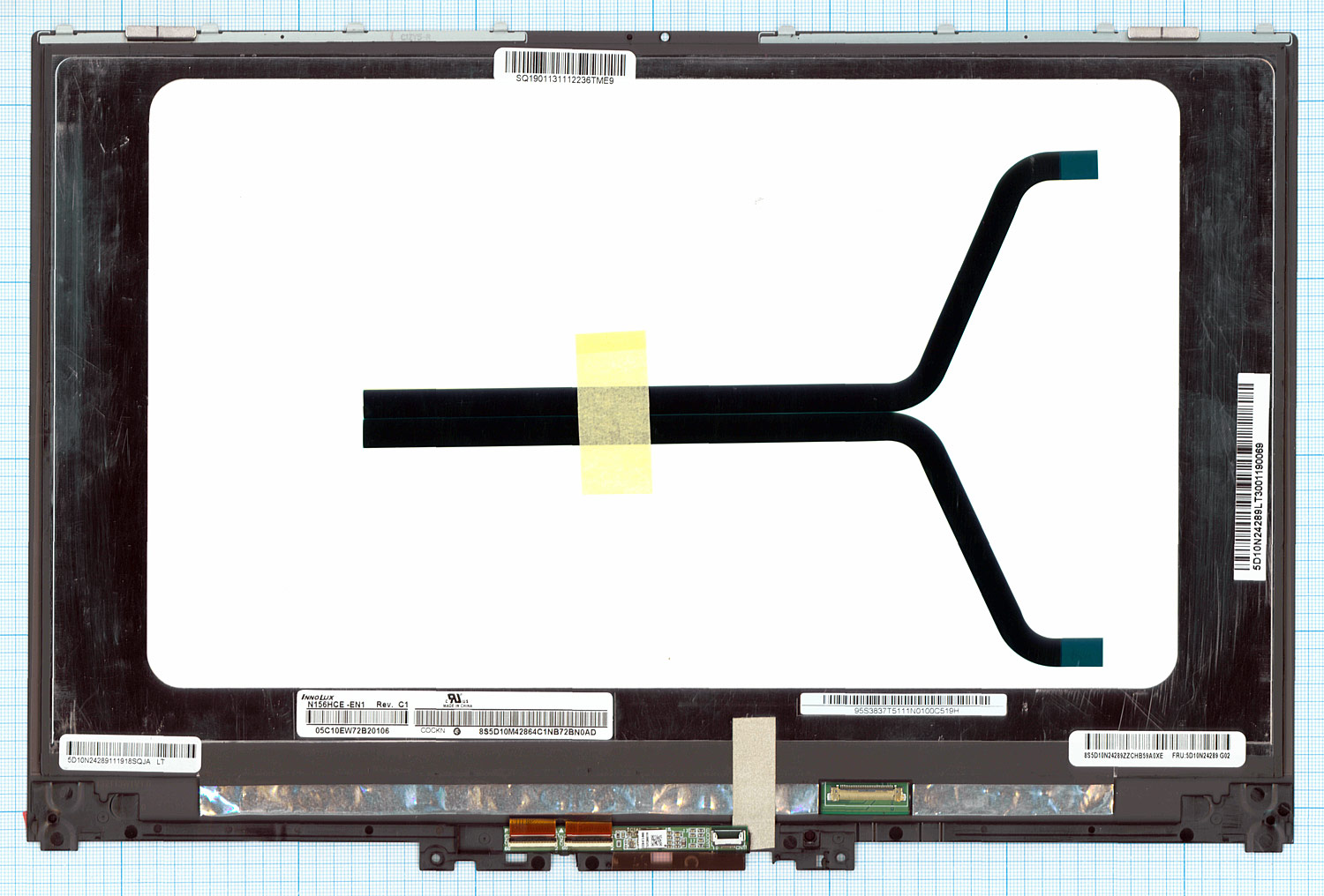 Модуль (матрица + тачскрин) для Lenovo Yoga 720-15IKB FHD черный с рамкой