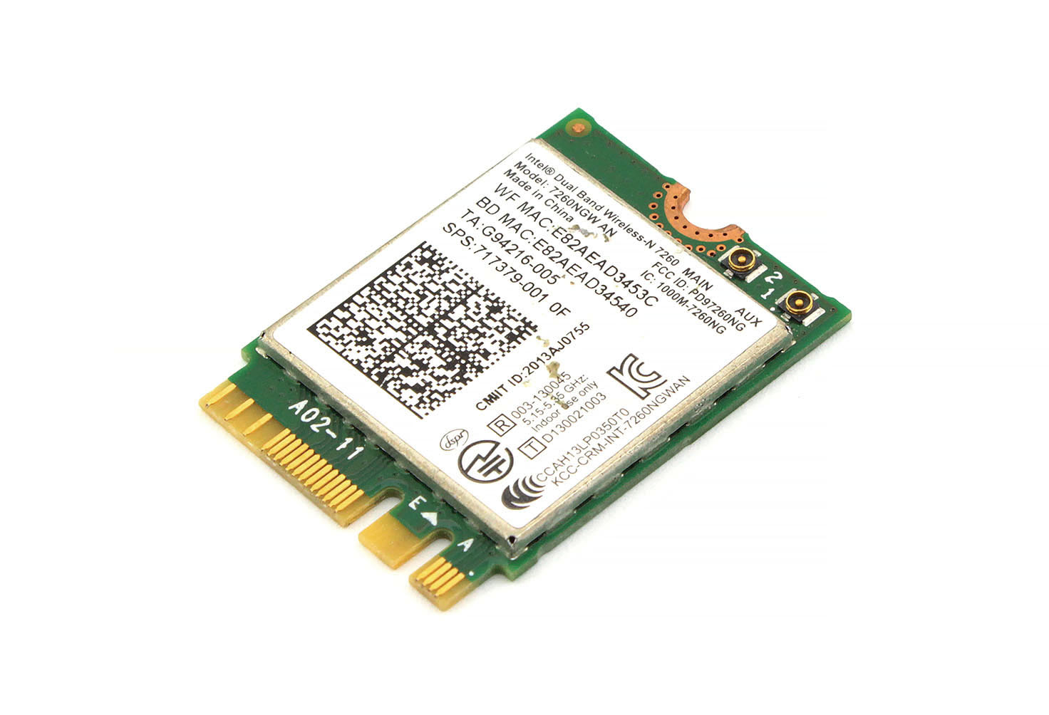 Bluetooth+Wi-Fi адаптер Intel 7260NGW