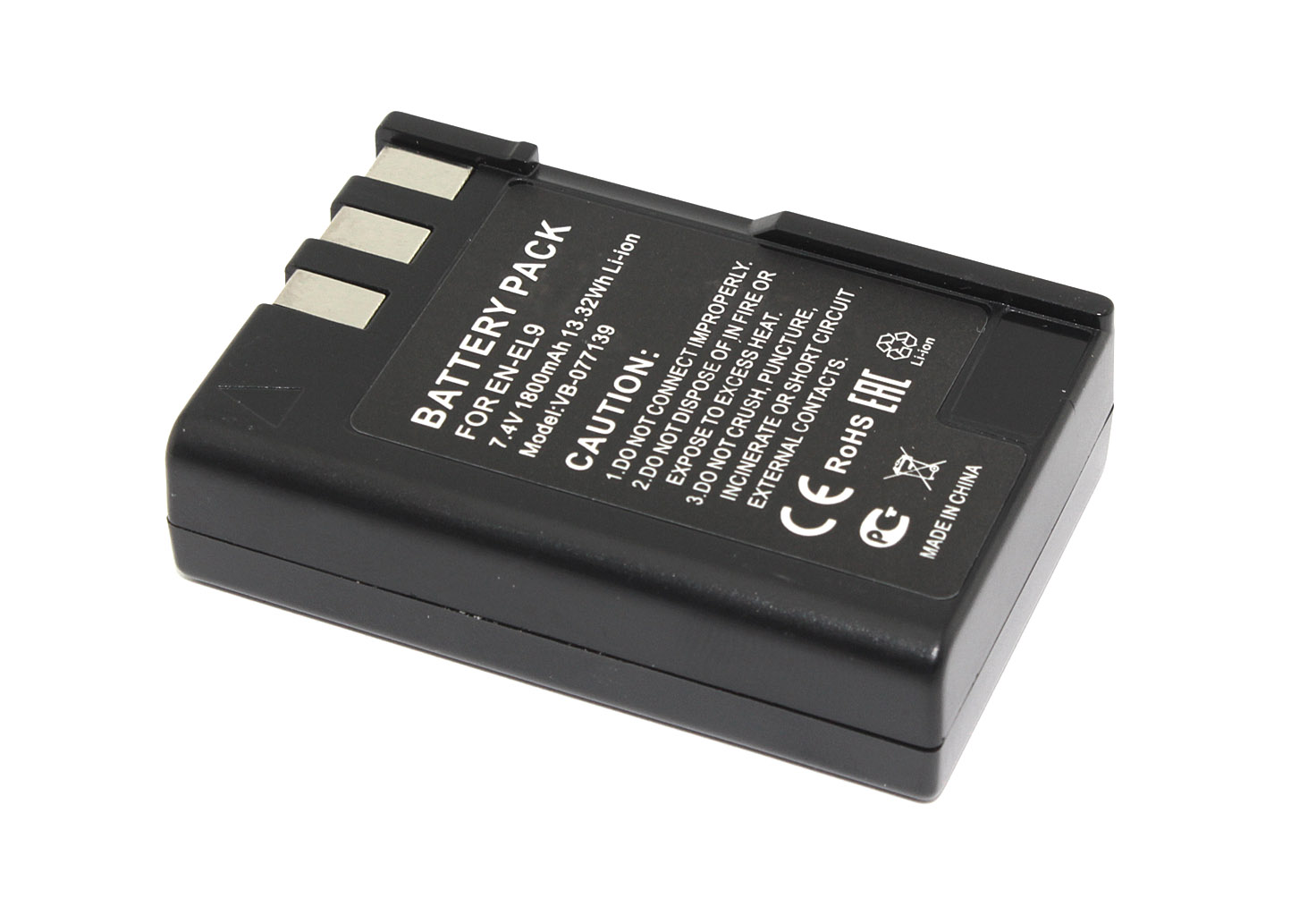 Аккумуляторная батарея для фотоаппарата Nikon D40, D60 (EN-EL9) 7.4V 1800mAh Li-ion