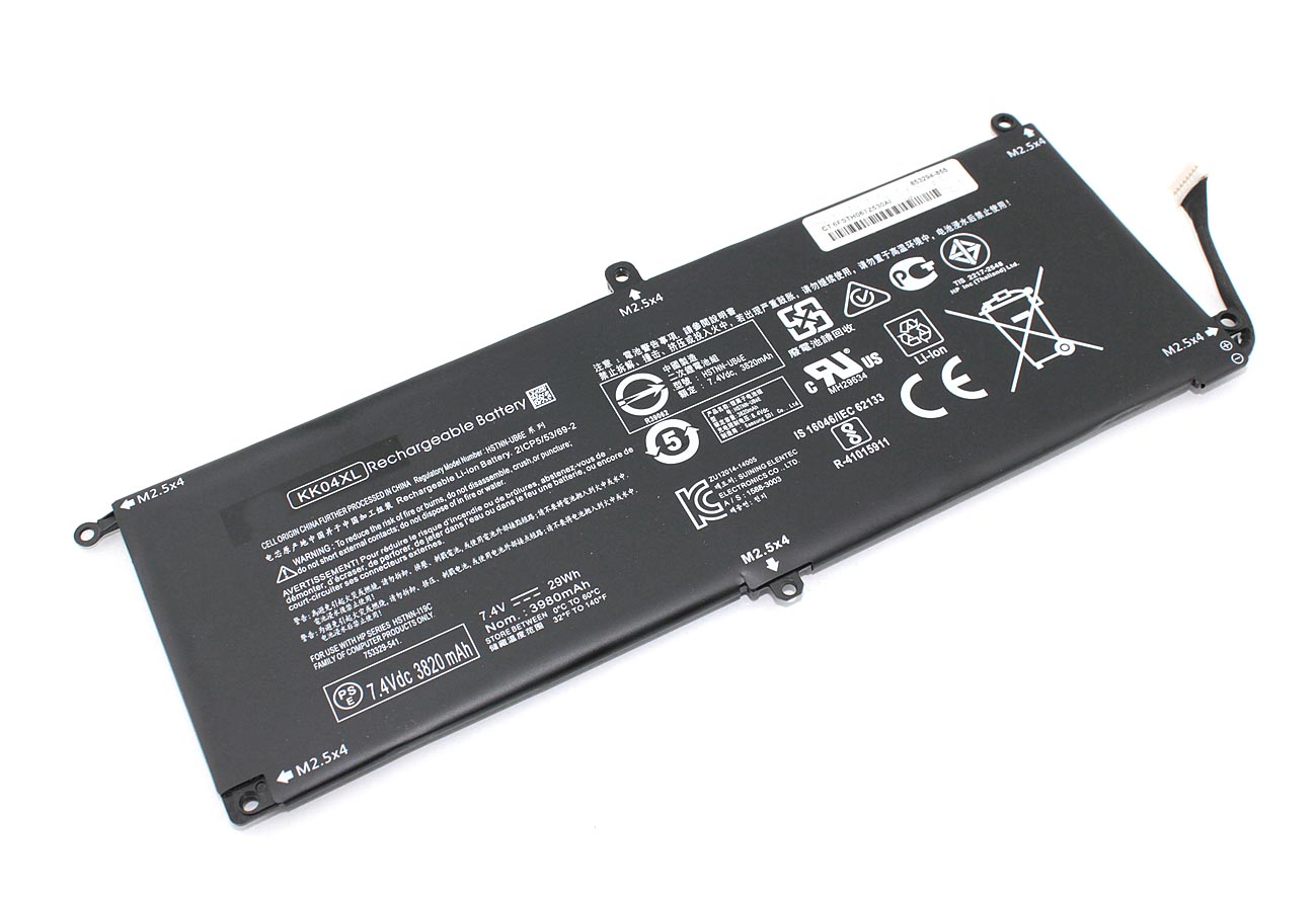 Аккумуляторная батарея для ноутбука HP Pro Tablet x2 612 G1 (KK04XL) 7.4V 3820mAh