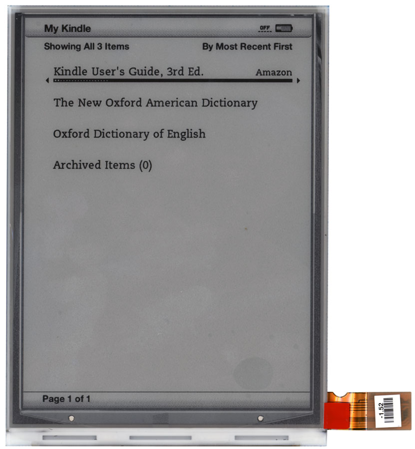 Экран для электронной книги e-ink 6" PVI ED060CCE(LF) Vizplex