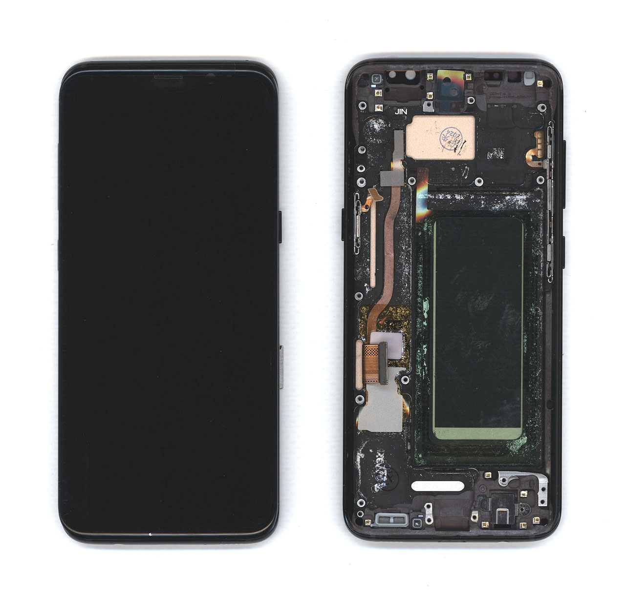 Дисплей для Samsung Galaxy S8 SM-G950F в сборе с тачскрином и рамкой OLED черный