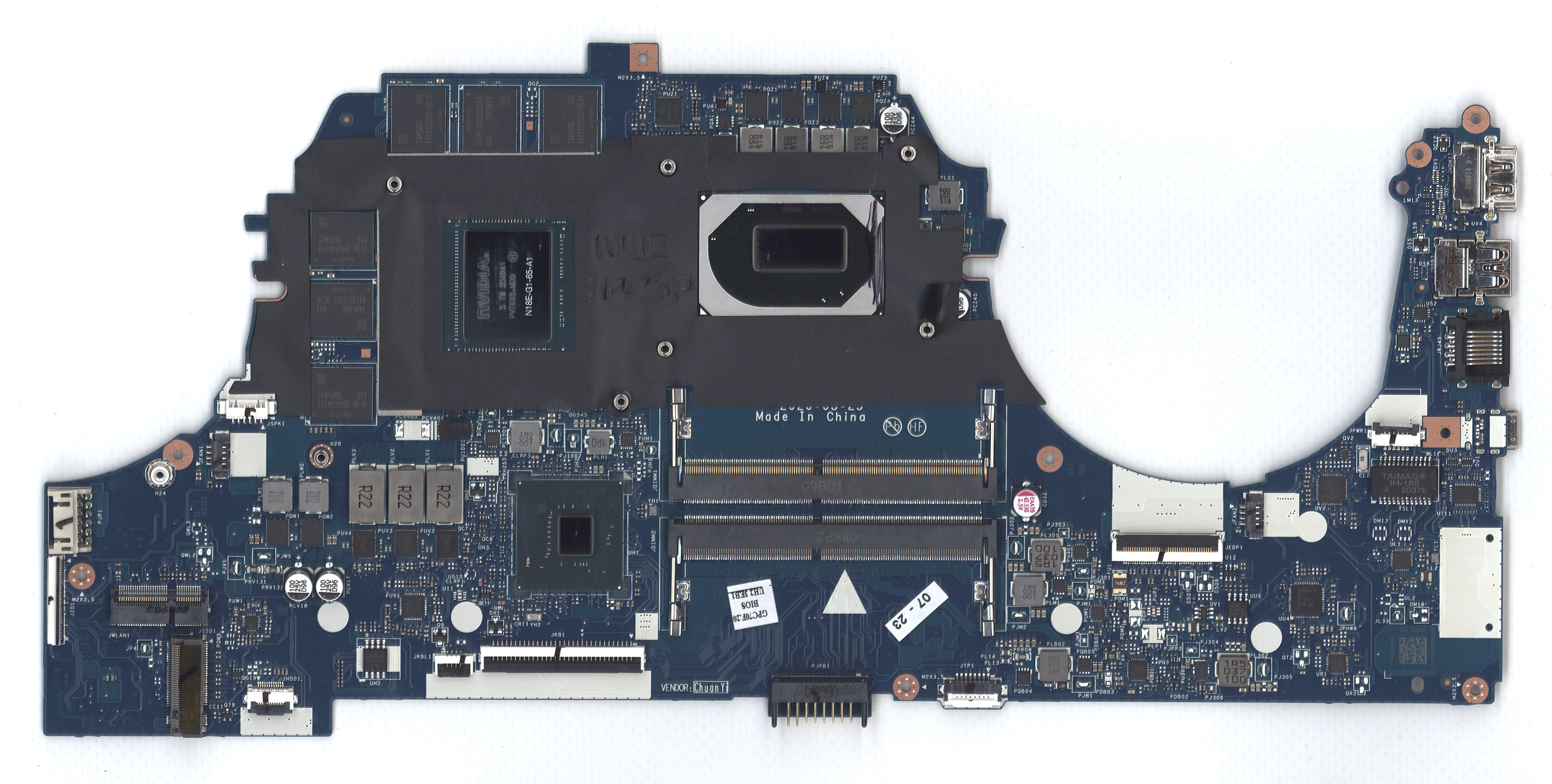 Материнская плата LA-J652P 17-CD i7-10750 Rtx 2060