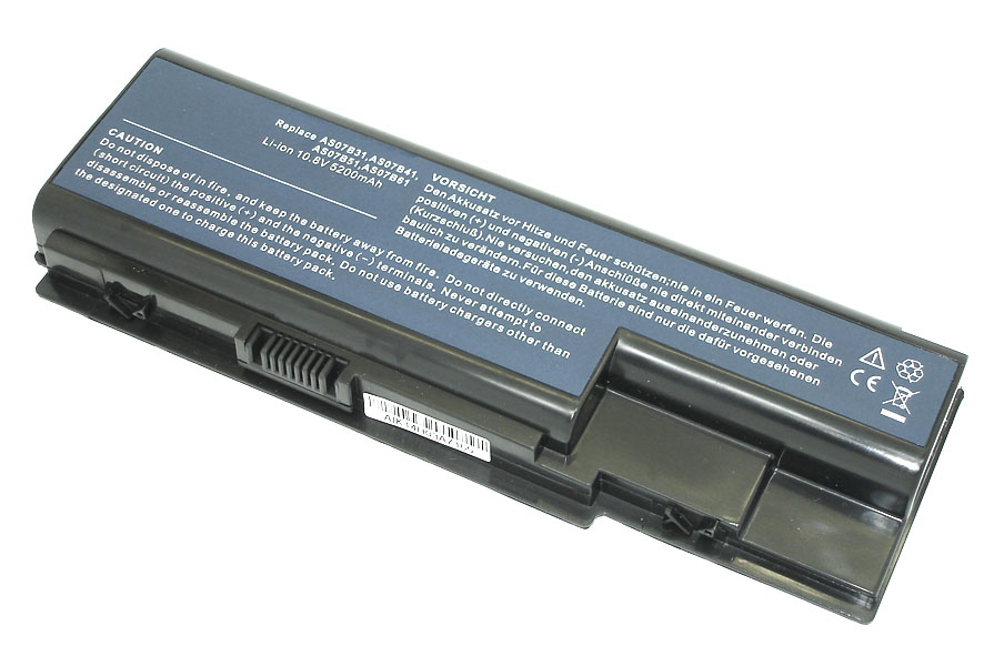Аккумуляторная батарея для ноутбука Acer Aspire 5520, 5920, 6920G, 7520 11.1V 5200mAh OEM черная