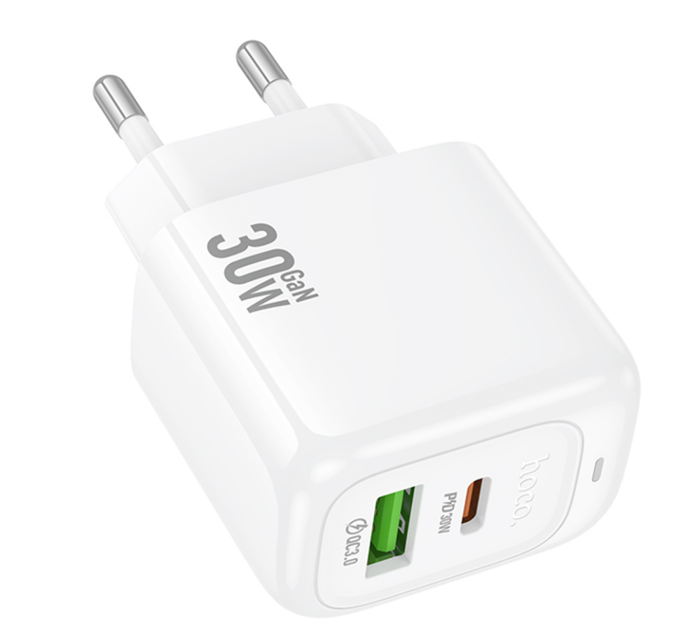 Блок питания (сетевой адаптер) HOCO CS55A Surplus PD30W+QC3.0 charger, белый