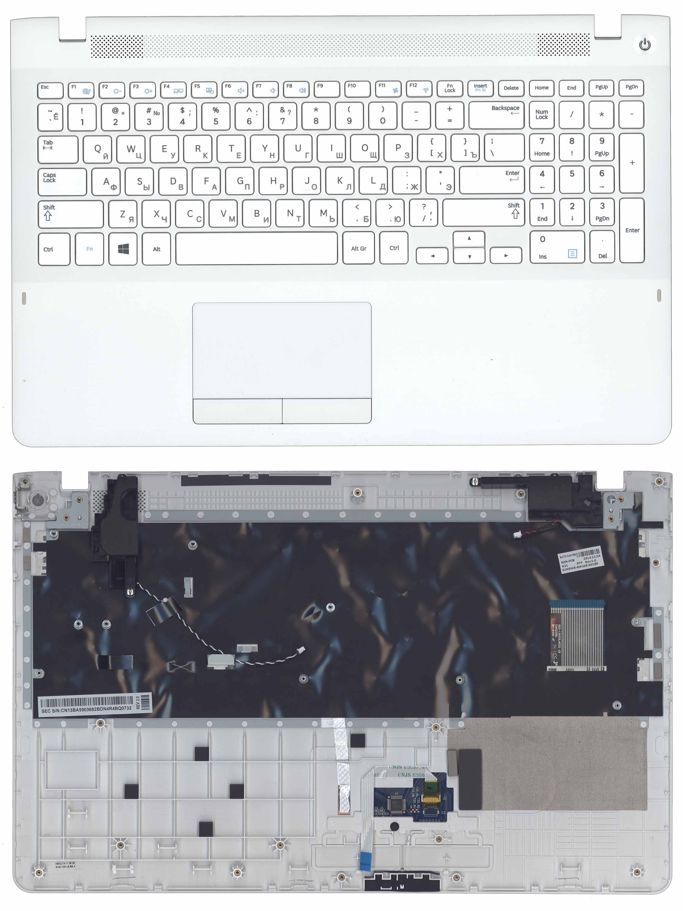 Топкейс для Samsung 370R4E 370R4E-S01 370R5E белый