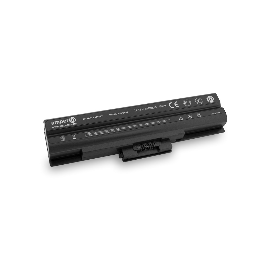 Аккумуляторная батарея Amperin для ноутбука Sony Vaio VGN, VPC Series 11.1V 4400mAh AI-BPS13W черная