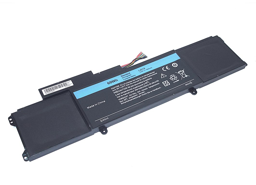 Аккумуляторная батарея для ноутбука Dell L421X-4S1P 14.8V 69Wh черная OEM
