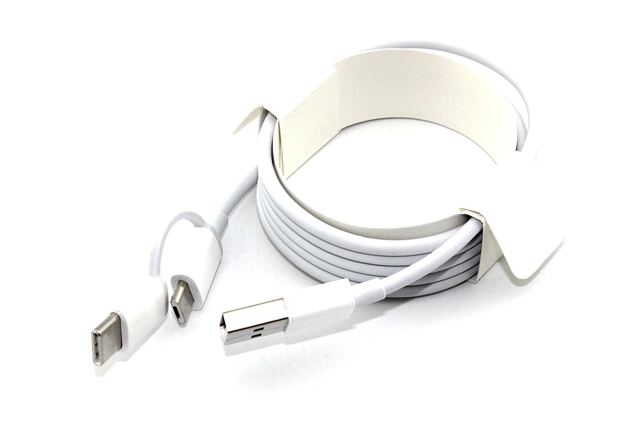 Кабель ZMI Xiaomi 2in1 Type-C/Micro USB combined cable 1m, white