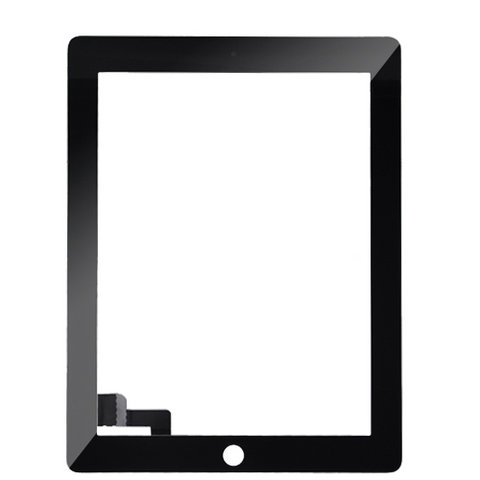Сенсорное стекло (тачскрин) для iPad 2 (A1395, A1396, A1397) черное