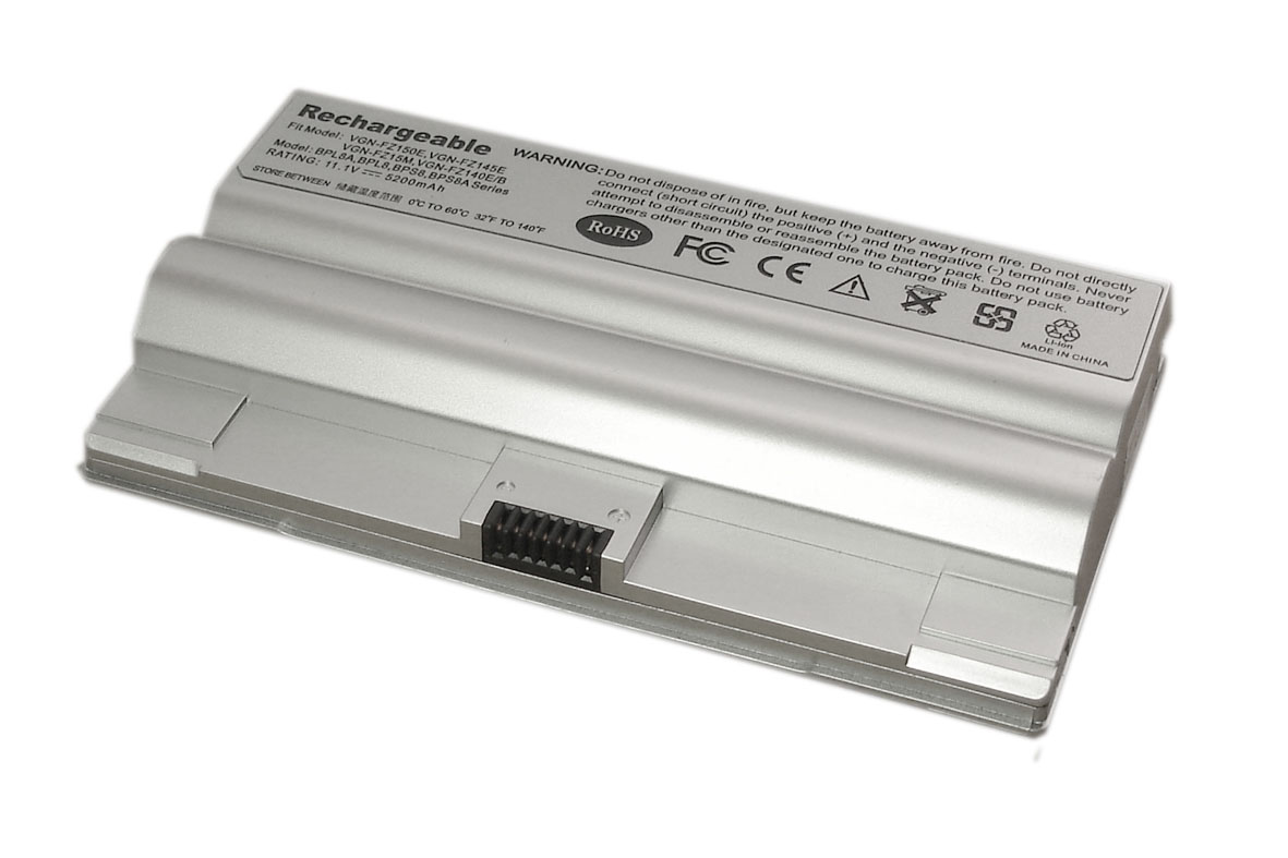 Аккумуляторная батарея для ноутбука Sony Vaio VGN-FZ (VGP-BPS8) 4800mAh OEM серебристая