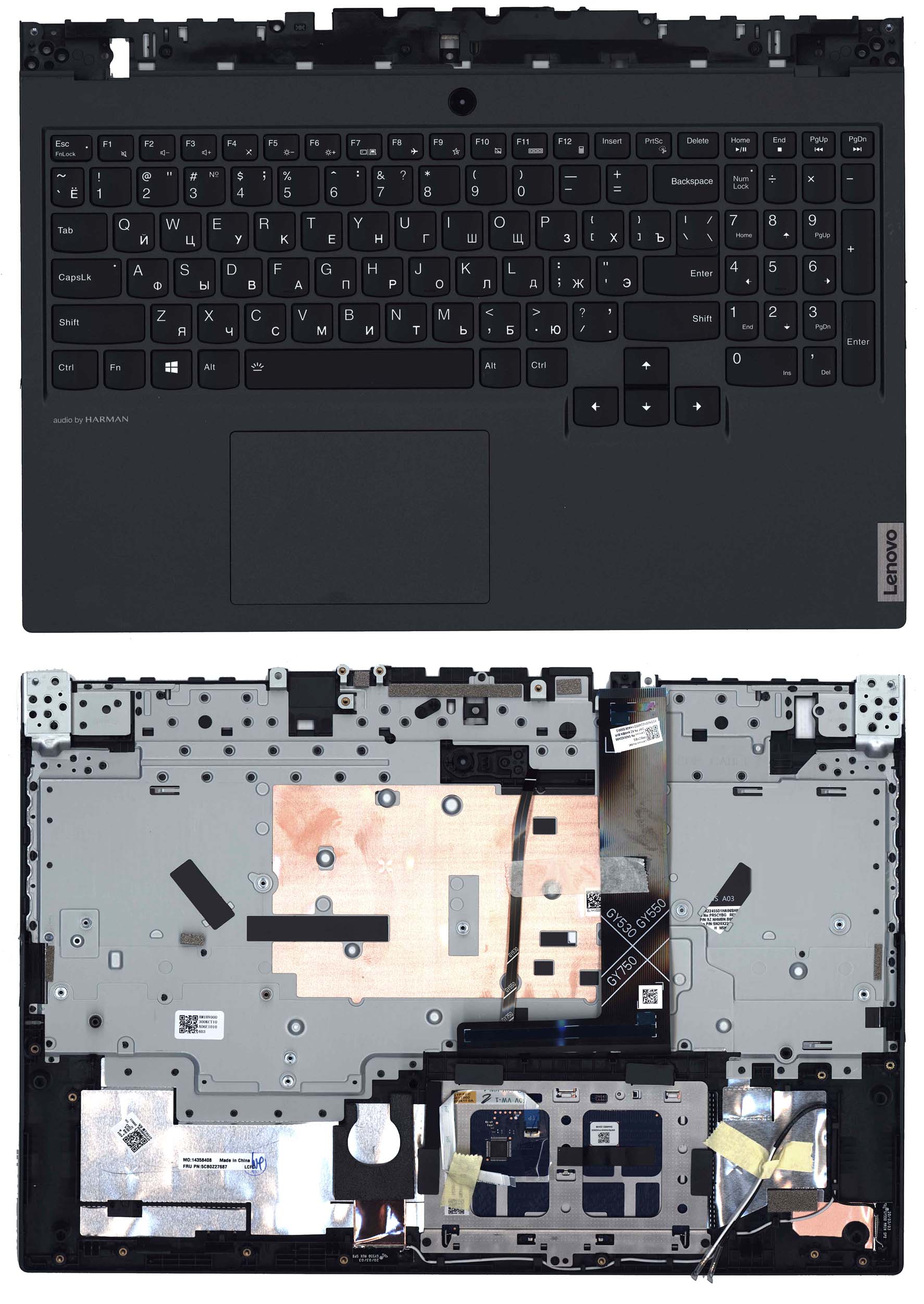 Топкейс для Lenovo Legion 5-15ARH05 черный