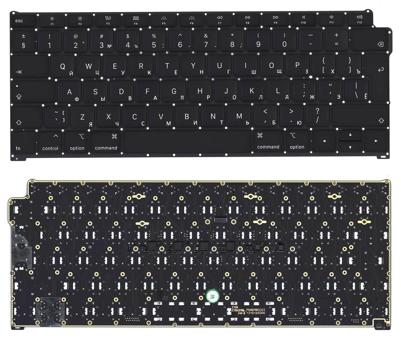 Клавиатура для ноутбука MacBook Air 13 Retina A1932 Late 2018 Mid 2019 большой Enter черная