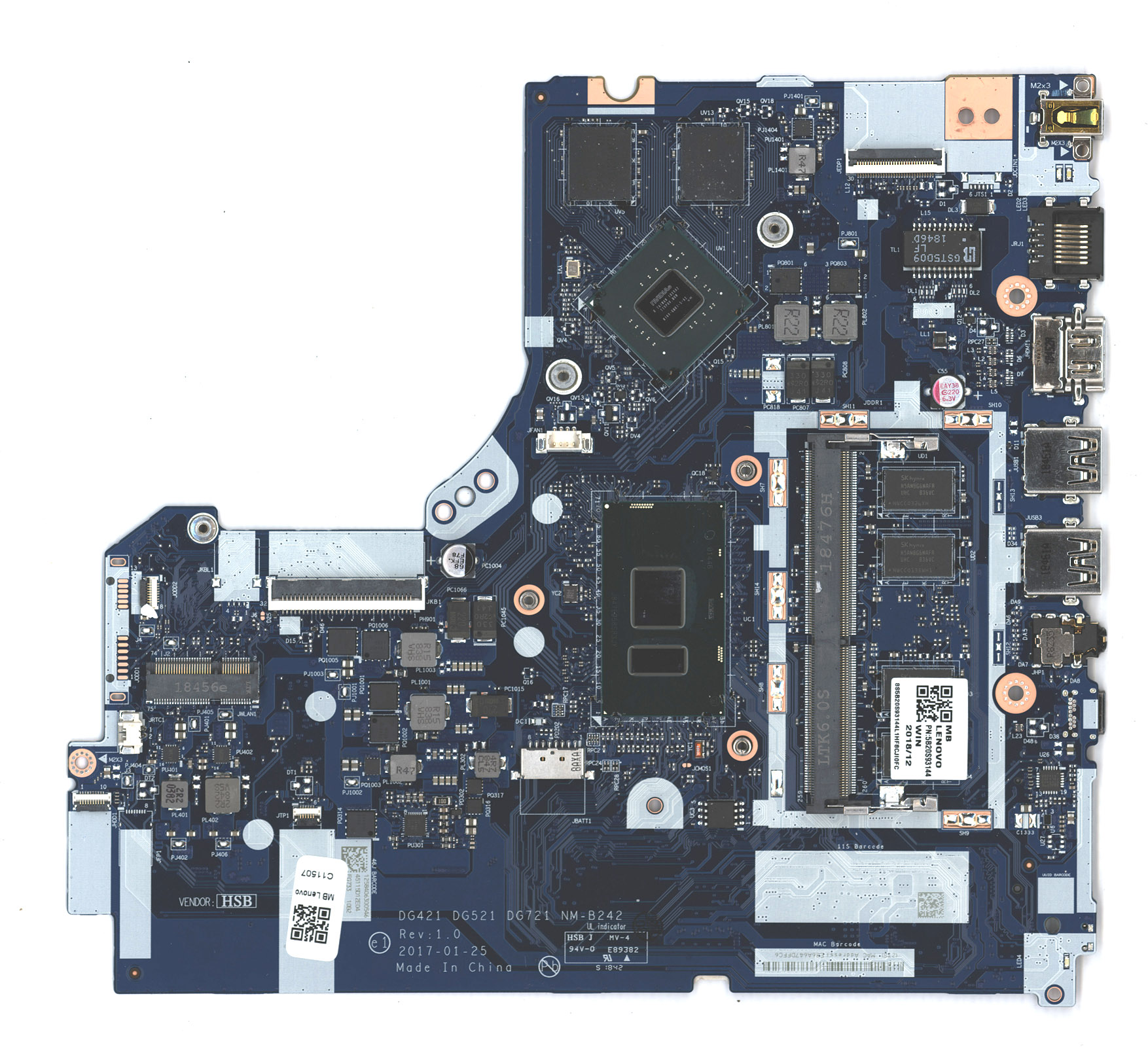 Материнская плата для Lenovo 330-15IKB 330-17IKB i3-7130U X110 V 2G 4G WIN