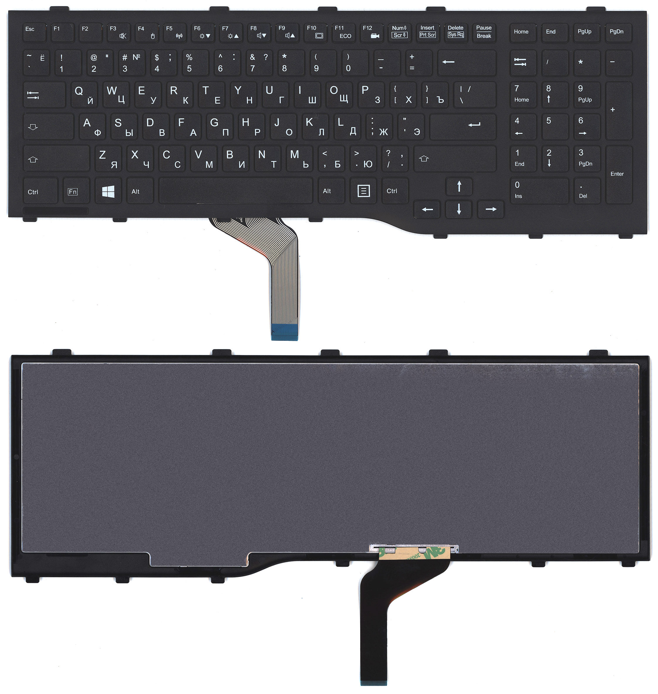 Клавиатура для ноутбука Fujitsu Lifebook AH532 NH532 черная