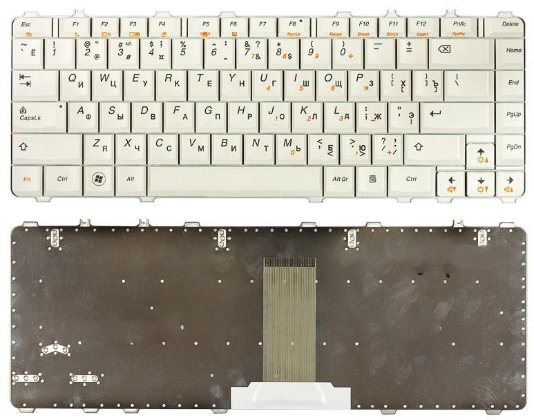 Клавиатура для ноутбука Lenovo IdeaPad Y450 Y450A Y450G Y550 Y550A Y460 Y560 B460 белая