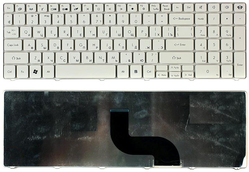 Клавиатура для ноутбука Packard Bell TM81 TM86 TM87 TM89 LM98 TM94 TX86/NV50 белая