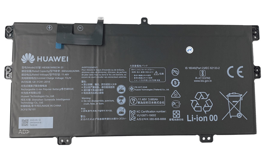 Аккумуляторная батарея для ноутбука Huawei MateBook X EUL-W19P (HB30B1W8ECW-31) 11.46V 42Wh