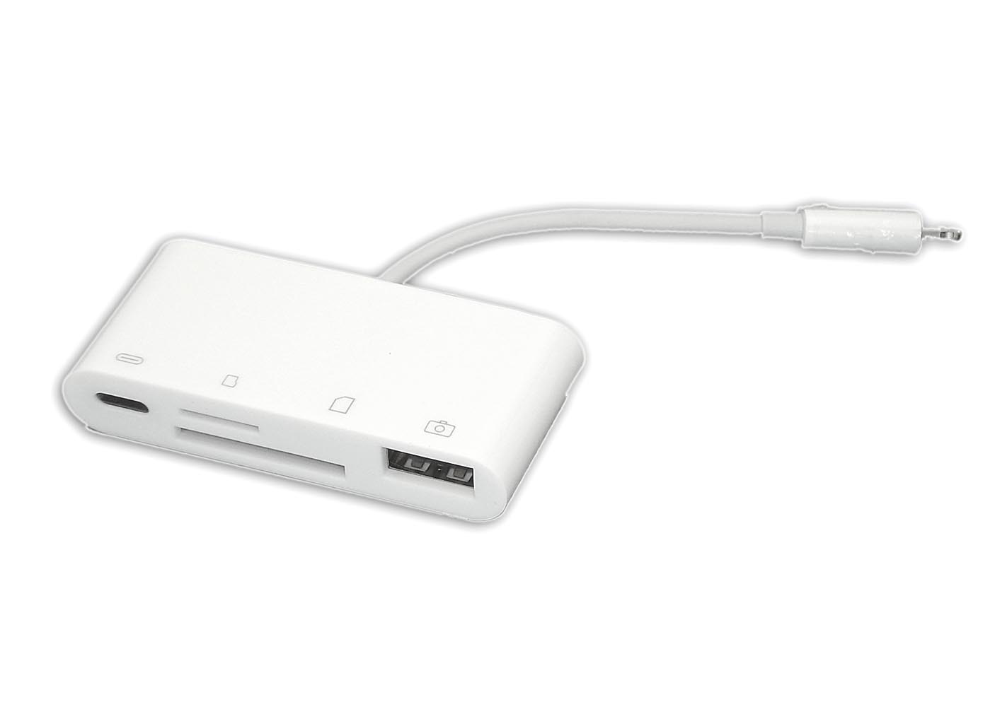 Адаптер для Apple Lightning to 4 in 1 Camera Adapter