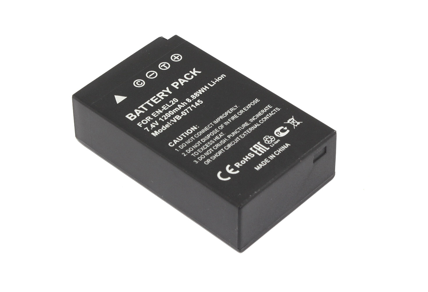 Аккумуляторная батарея для фотоаппарата Nikon 1 J1, 1 J2, 1 J3 (EN-EL20) 7.4V 1200mAh Li-ion