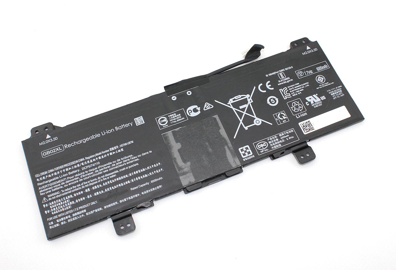 Аккумуляторная батарея для ноутбука HP 14-DB (GB02XL) 7,7V 47,3Wh