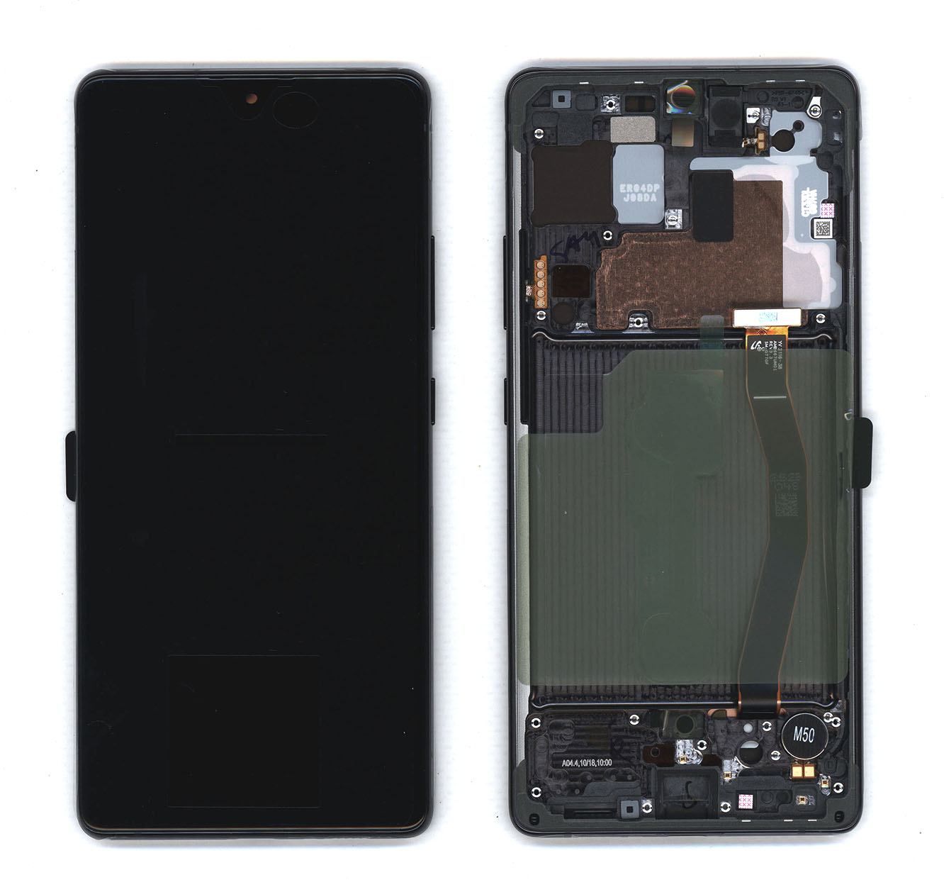 Дисплей для Samsung Galaxy S10 Lite SM-G770F в сборе с тачскрином ServicePack черный (GH82-21672A)