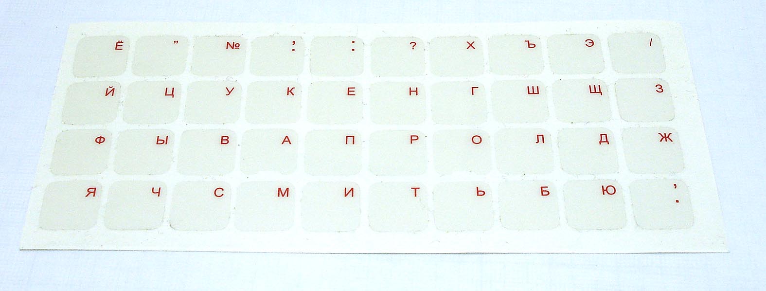 Наклейка для клавиатуры прозрачная русскоязычная