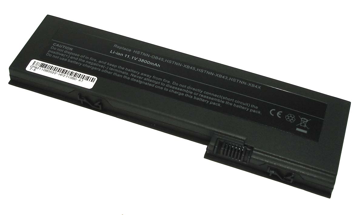 Аккумуляторная батарея для ноутбука HP Compaq 2710p (HSTNN-OB45) 11.1V 3800mAh OEM черная