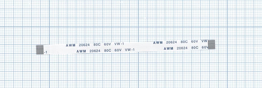 Шлейф универсальный 10pin, шаг 0.8мм, длина 10см