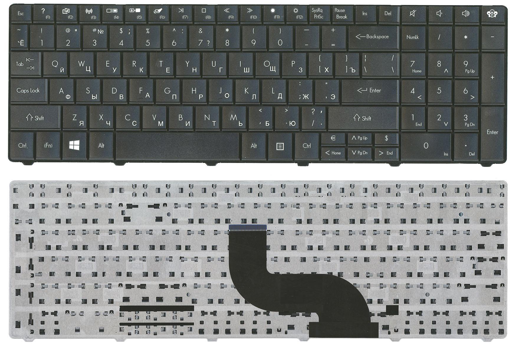 Клавиатура для ноутбука Packard Bell Gateway E1 черная
