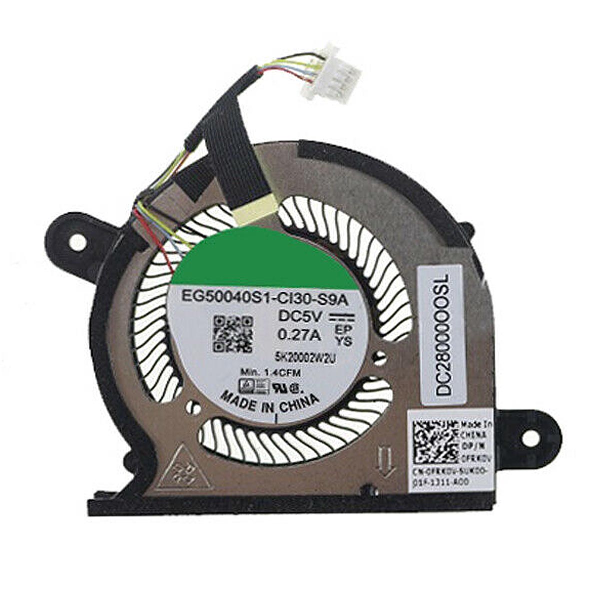 Вентилятор (кулер) для ноутбука Dell XPS 13 9300 (Type B) 0FRK0V 4-Pin